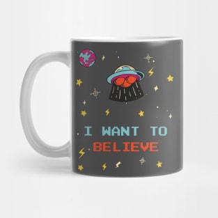 I Want To Believe UFO Doodle Mug